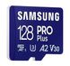 Карта памяти Samsung PRO Plus microSDXC 128GB UHS-I U3 V30 A2 + SD адаптер (MB-MD128SA/EU) фото 2