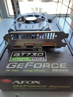 Видеокарта Afox 4Gb DDR5 128Bit AF730-4096D5H5 DVI HDMI VGA