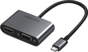Переходник Ugreen CM162 Type-C M - HDMI + VGA Adapter with PD (Silver)
