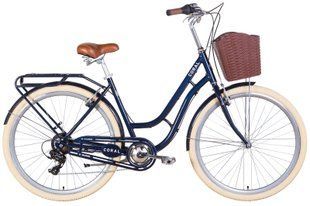 Електровелосипед 28" Dorozhnik CORAL рама- 350 Вт 36 В задн. 10Ач батарея у сумці, 2022 (темно-синій)