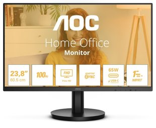 Монiтор 23.8" AOC 24B3CA2 Black