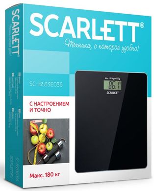 Весы напольные электронные ScarlettT SC-BS33E036 черный