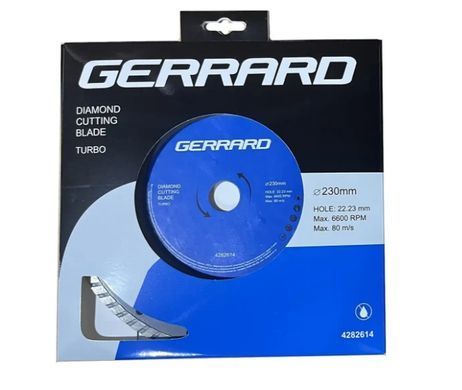 Диск алмазний по бетону Gerrard Turbo (230х22.23 мм)