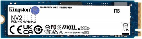 SSD накопитель Kingston M.2 1TB NV2 2280 PCIe 4.0 NVMe SSD (SNV2S/1000G)