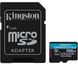 Карта памяти Kingston microSDXC 256GB Canvas Go+ U3 V30 (SDCG3/256GB) + Адаптер фото 1