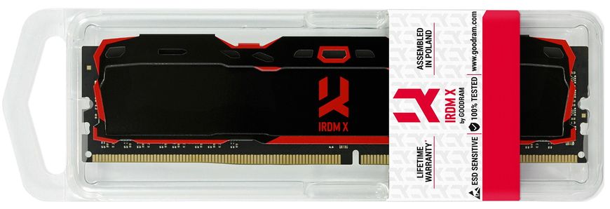 ОЗУ Goodram DDR4 8Gb 3200MHz CL16 IRDM X Black (IR-X3200D464L16S/8G)