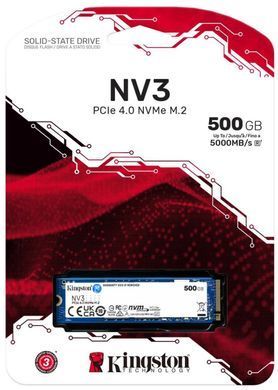 SSD-накопитель Kingston NV3 2280 PCIe 4.0 x4 NVMe 500GB (SNV3S/500G)