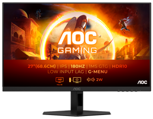 Монiтор TFT AOC 27" 27G4XE IPS FHD 300nit 180Hz 1ms 2*HDMI DP G-Sync MM Black/Grey