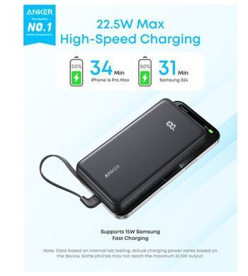 Powerbank ANKER 20000 mAh 22.5W Black (A110EH11)