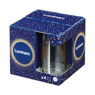 Склянка Luminarc СИЯЮЩИЙ ГРАФИТ /НАБІР/ 4Х330 мл висок. (P9315)