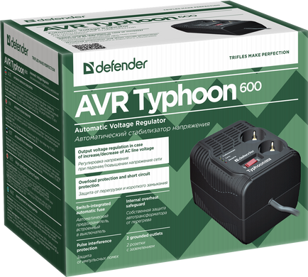 Сетевой фильтр Defender AVR Typhoon 600 (99032)