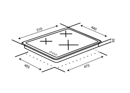 Варочная поверхность VENTOLUX HG430-L3 CEST (BK)