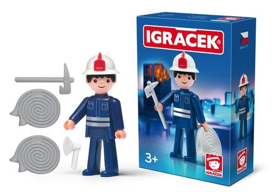 Іграшка Igracek Fireman and accessories Пожежний з аксесуарами
