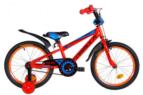 Велосипед 18" Formula SPORT 2021 (оранжево-синий с черным)