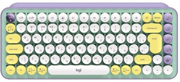 Клавиатура LogITech POP Emoji Keys Daydream Mint (920-010717)
