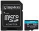 Карта пам'яті Kingston microSDXC 512GB Canvas Go+ U3 V30 (SDCG3/512GB) + Адаптер фото 1