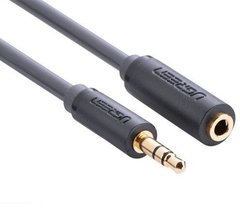 Кабель Ugreen AV124 3.5mm M to 3.5mm F Cable 1m (Сірий)