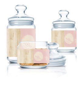Набір банок Luminarc Nordic Hevea Pink, 3 предмети