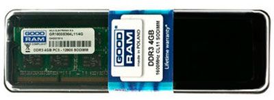 Оперативний запам'ятовувальний пристрій Goodram для ноутбука DDR3 4Gb 1600Mhz БЛИСТЕРР
