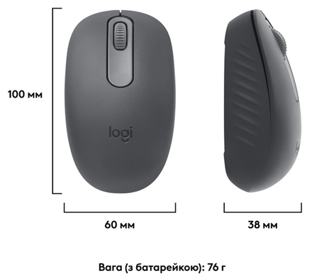 Мышь Logitech M196 Graphite, Bluetooth (910-007459)