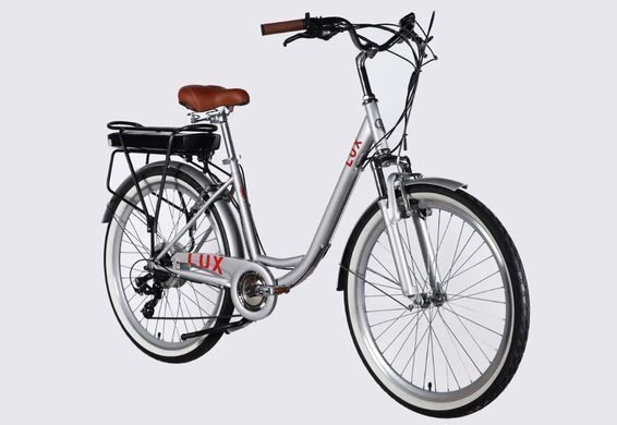 Велосипед з електроприводом 26" ST Dorozhnik eLUX Vbr FR рама-17" 36B 13А*г 500Вт срiблястий 2026