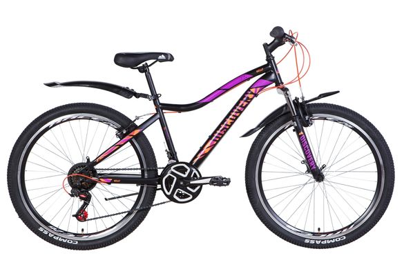 Велосипед 26" Discovery KELLY 2021 (черно-оранжево-фиолетовый (м))