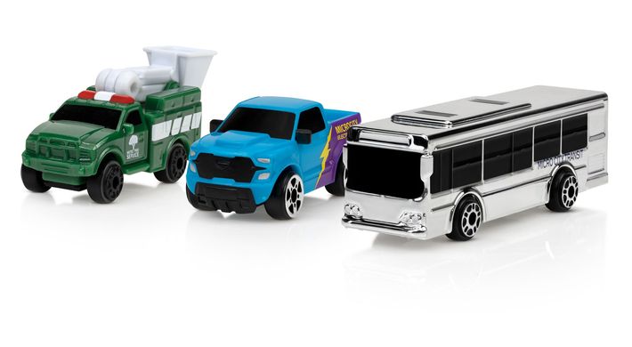 Іграшковий набір Micro Machines Срібний - Автобусні перегони (3 шт.)