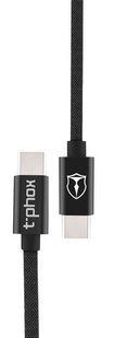 Кабель T-Phox Speed T-CC811 Type-C to Type-C 2.0 - 1m Black