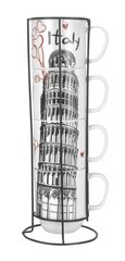 Чашка Limited Edition ITALY /НАБІР/4х420 мл на метал. підставці (B1163-09359-3)