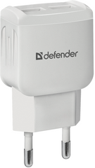 Мережевий зарядний пристрій Defender UPA-22 White, 2xUSB, 2.1A (83580)