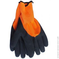 (WE2139H) Перчатки с латексным покрытием усиленные (черные пальцы) с подвеской Werk