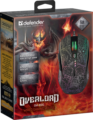 Миша Defender (52890)OverLord GM-890 чорний