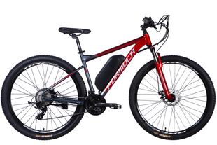 Велосипед з електроприводом 29" AL Formula eF-1 DD CS рама-21" 48B 12.5А*г 500Вт червоно-сріблястий YS 9018 2025