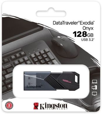 Флэш-память USB Kingston DT Exodia Onyx 128GB USB 3.2 Black (DTXON/128GB)