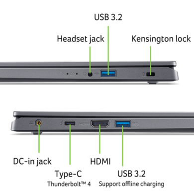 Ноутбук Acer Aspire 15 A15-51M-30YX (NX.KXTEU.001) Steel Gray