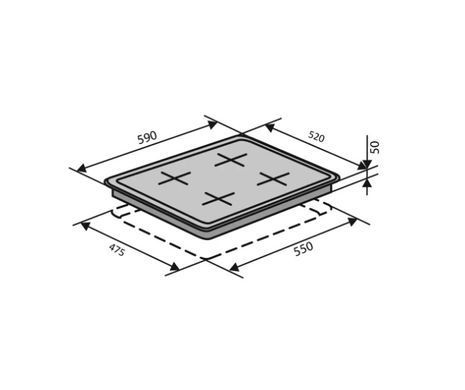 Варочная поверхность Ventolux HG640-DA3 CS (WH)
