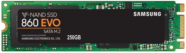 SSD внутренние Samsung 860 EVO 250GB M.2 SATA MLC (MZ-N6E250BW)