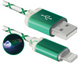 Кабель Defender ACH03-03LT USB(AM)-Lightning Зелен. LED підсв. 1м фото 2
