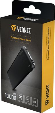 Портативний зарядний пристрій Yenkee YPB 1040-10000 mAh Li-pol+TYPE-C (Black)
