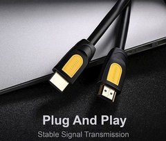 кабель Ugreen HD101 HDMI Round Cable 1m (Желтый / Черный)
