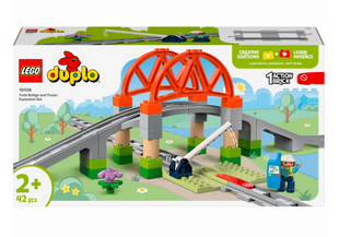 Конструктор LEGO DUPLO Дополнительный набор. Железнодорожный мост и пути