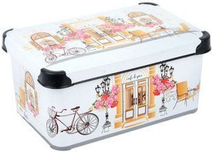 Корзина Violet House 0646 DECOR ANTRACITE FLOWERS с/кр. 5 л