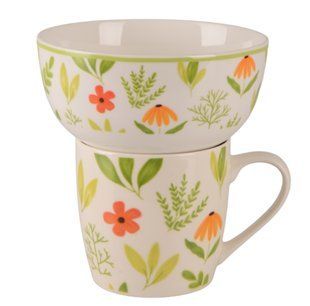 Набір посуду Limited Edition FLOWERS GREEN /2 пр. (B497,B80-SU2742B)