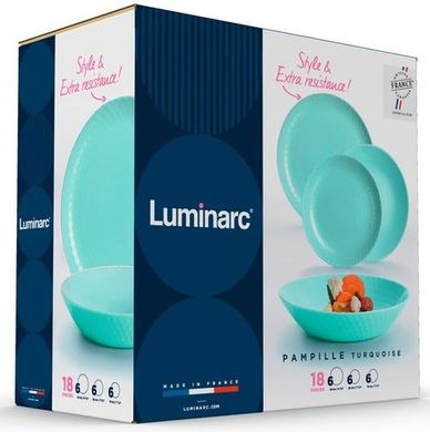 Сервіз Luminarc Pampille Turquoise, 18 предметів
