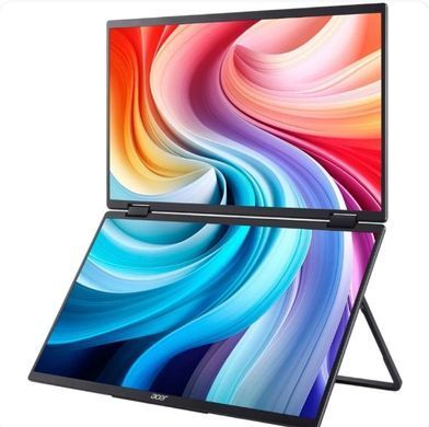 Монiтор TFT ACER 15.6" Dual Portable PD163QTbmiuux (UM.ZP3EE.011) IPS 2xFHD 10point MultiTouch 2*USB-C