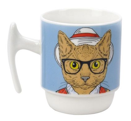 Чашка Limited Edition CAT'"N"HATS /НАБОР/4х310 мл на мет.подст (B1427-09461)