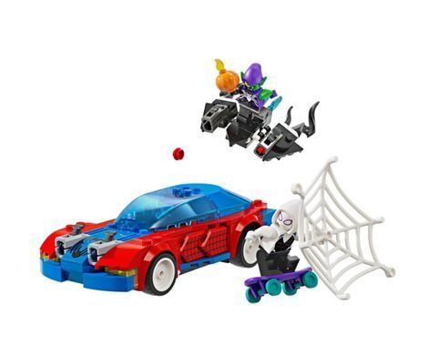 Конструктор LEGO Marvel Автомобиль для гонки Человека-Паука и Зеленый Гоблин с ядом Венома