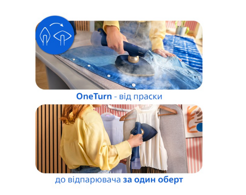 Відпарювач-праска 2 в 1 Philips OneTurn GC215/20