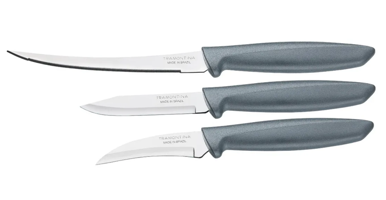Набор ножей Tramontina Plenus Grey 3 пр (23498/612)