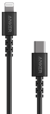 кабель Anker Powerline Select USB-C to Lightning - 0.9м V3 (Чорний)